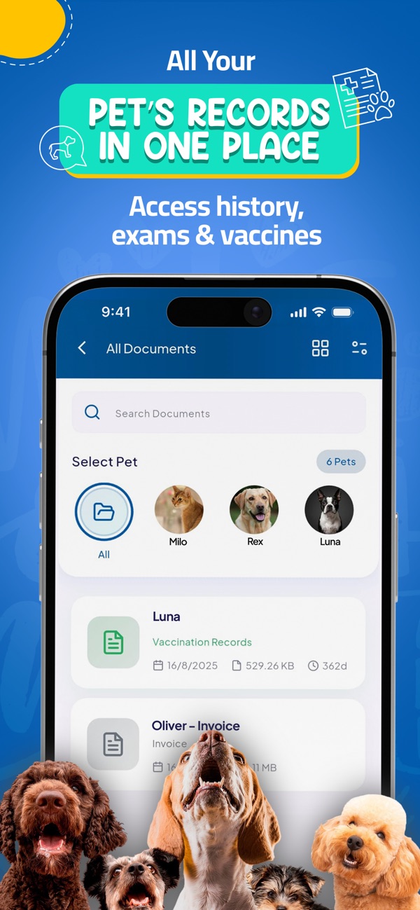 Dr.Vet app – Records & results